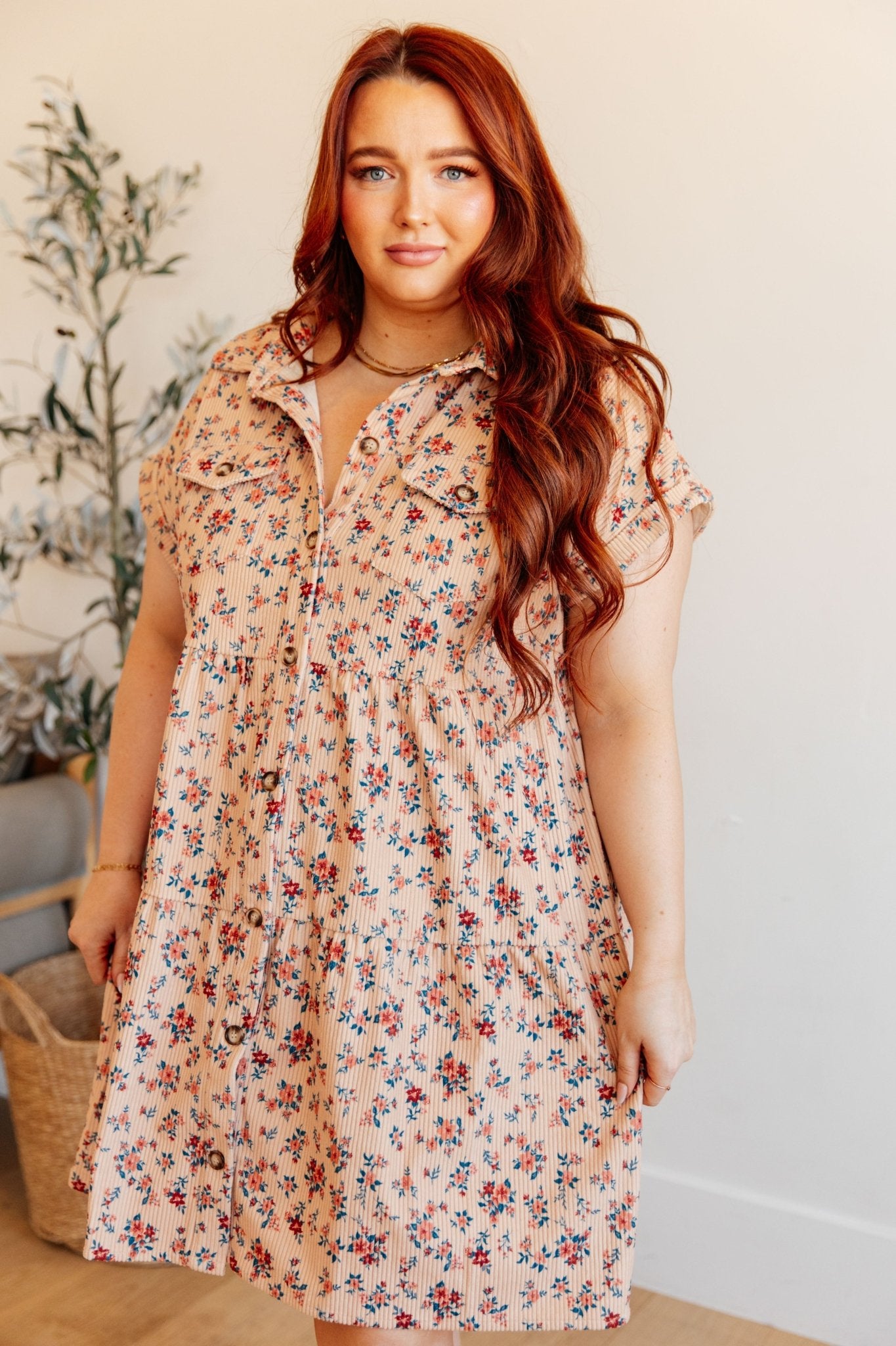 Anywhere You Go I'll Be Collared Dress (Online Exclusive) - Uptown Boutique Ramona