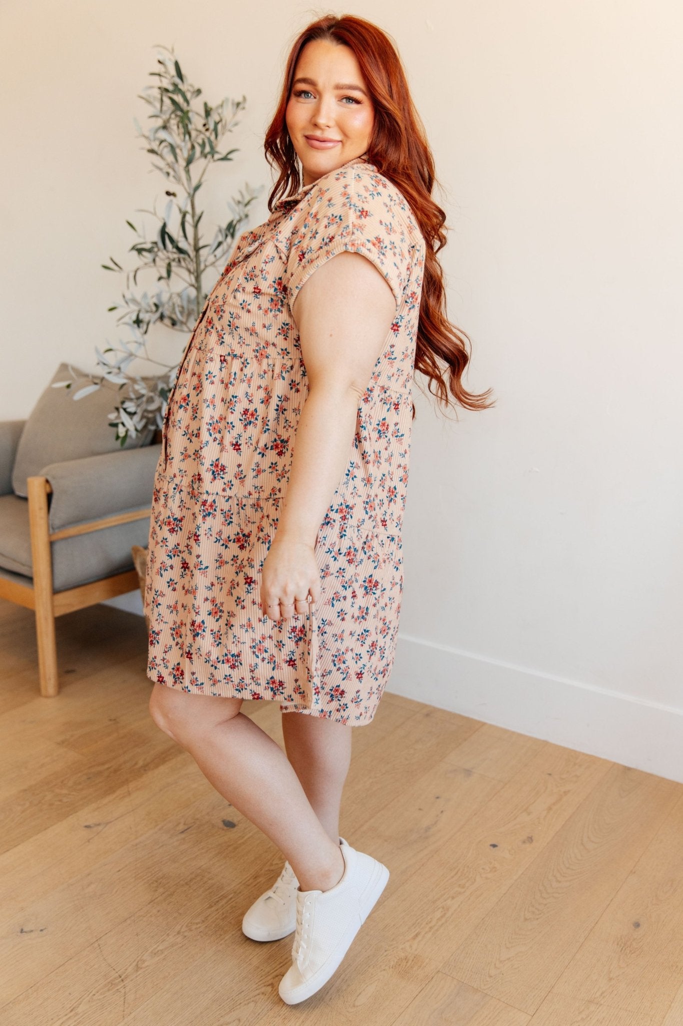 Anywhere You Go I'll Be Collared Dress (Online Exclusive) - Uptown Boutique Ramona