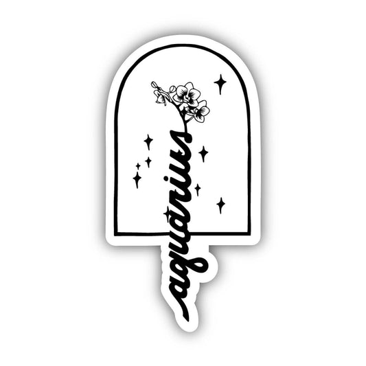 Aquarius Orchid Zodiac Sticker - Uptown Boutique Ramona