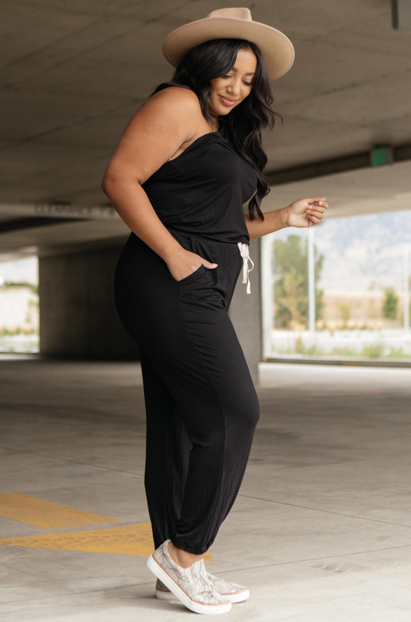 Arm And A Leg Jumpsuit In Black (Online Exclusive) - Uptown Boutique Ramona