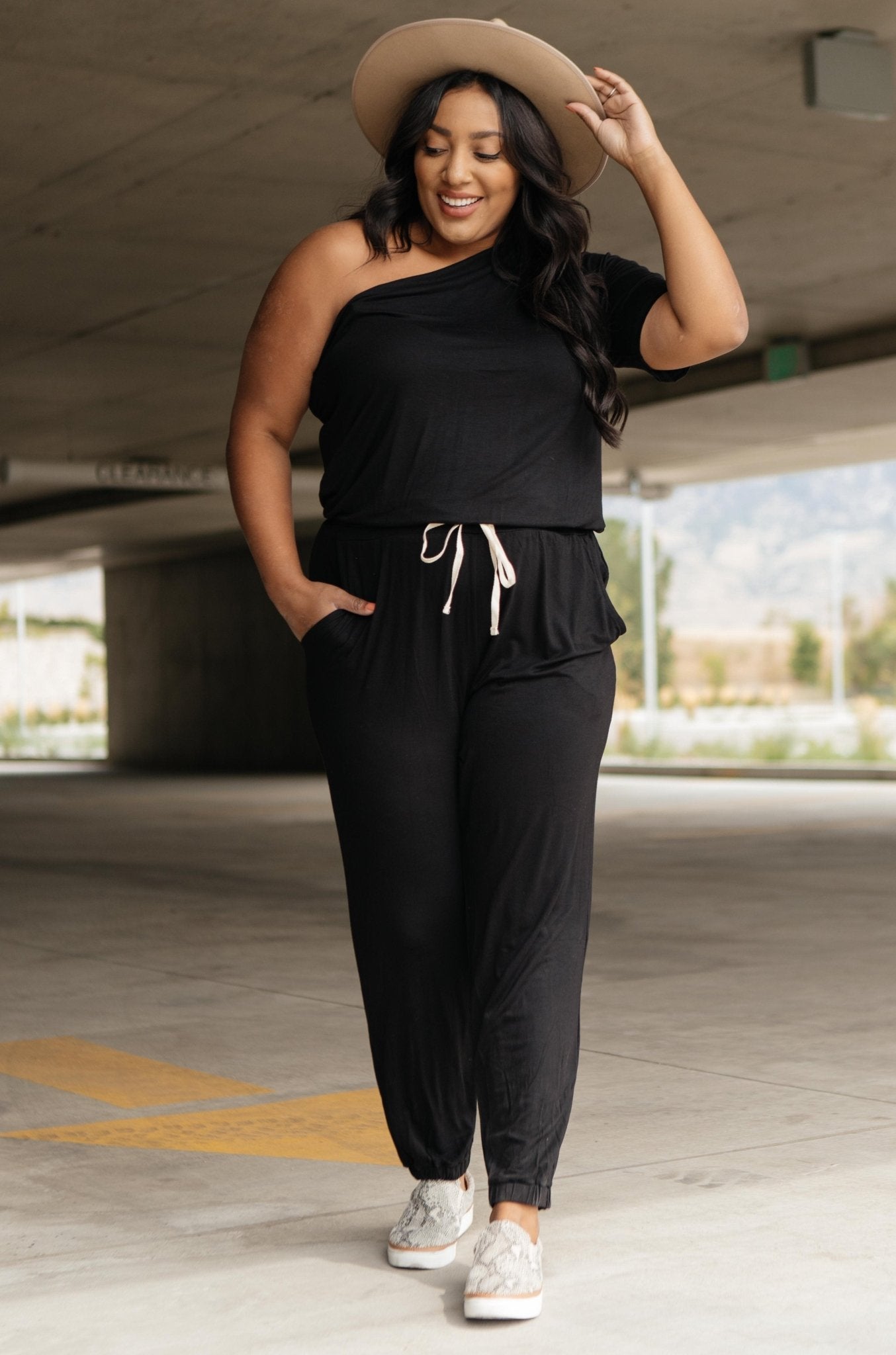 Arm And A Leg Jumpsuit In Black (Online Exclusive) - Uptown Boutique Ramona