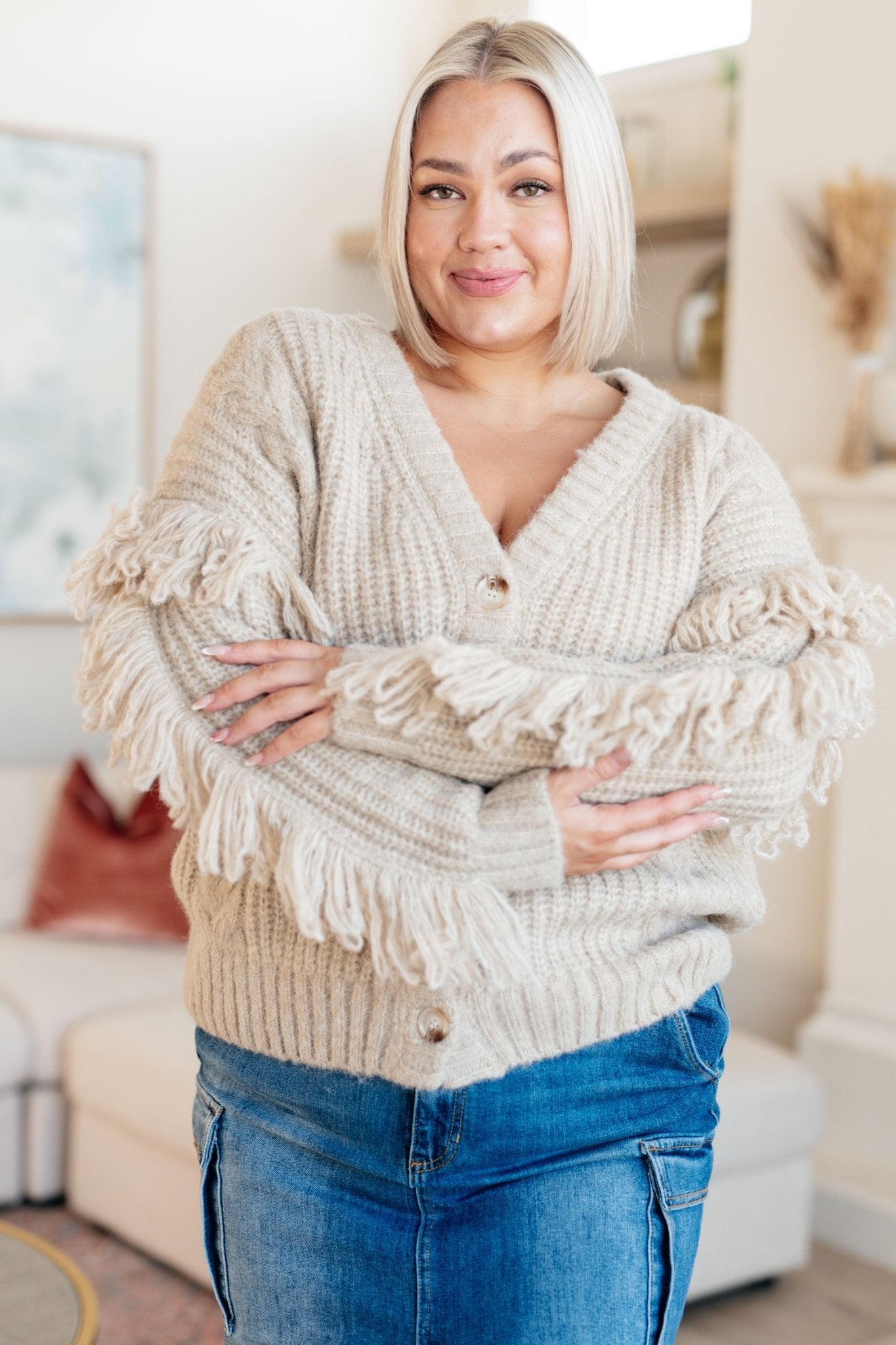 Ask Me About It Fringe Cardigan (Online Exclusive) - Uptown Boutique Ramona