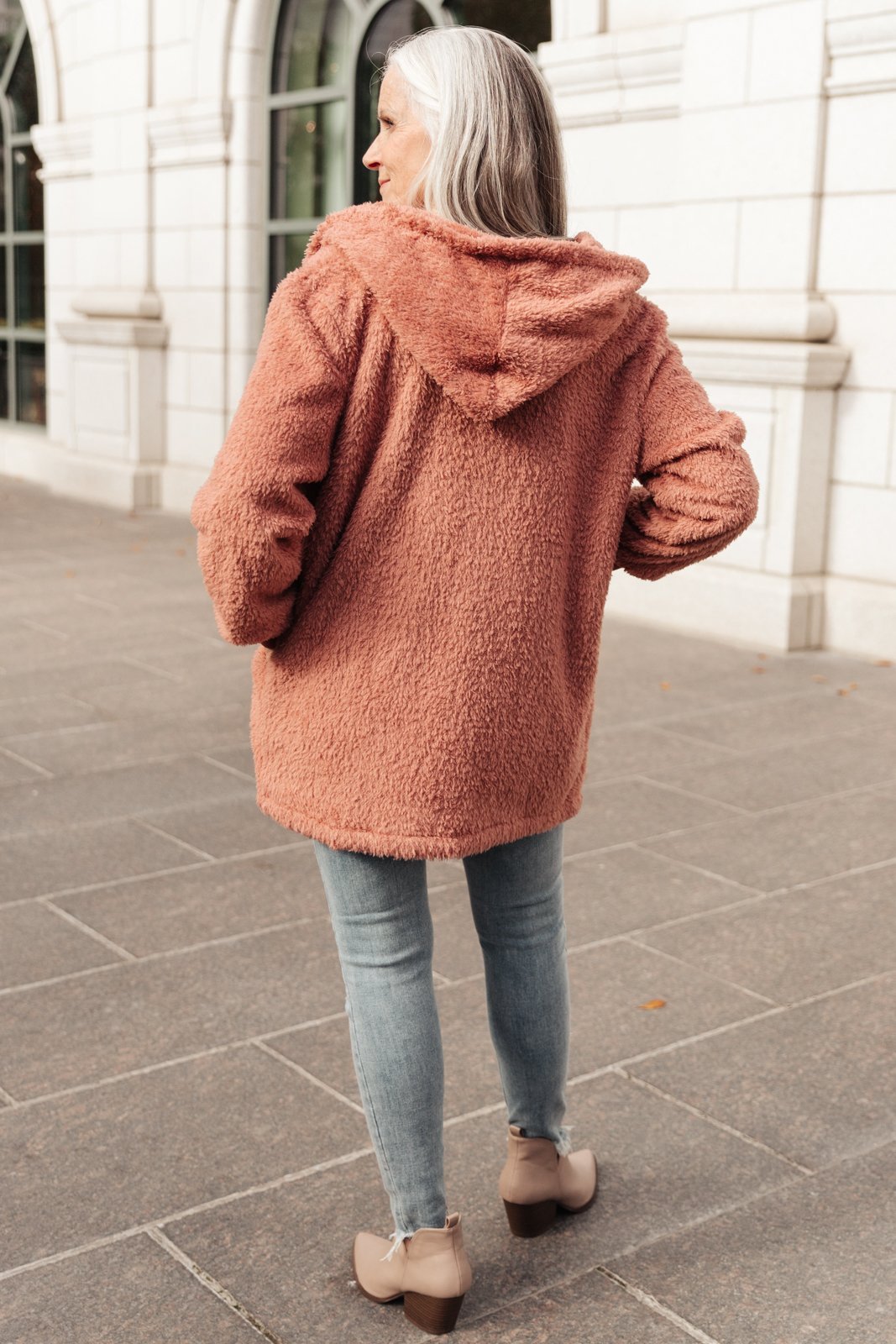 At The Lodge Fuzzy Cardigan in Mauve (Online Exclusive) - Uptown Boutique Ramona