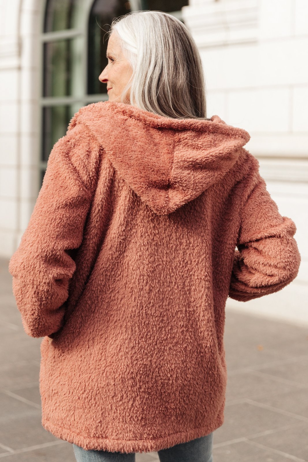 At The Lodge Fuzzy Cardigan in Mauve (Online Exclusive) - Uptown Boutique Ramona