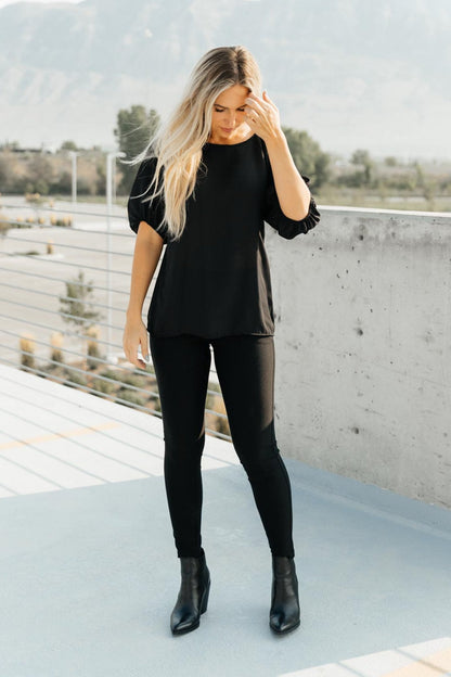 Audrey Top In Black (Online Exclusive) - Uptown Boutique Ramona