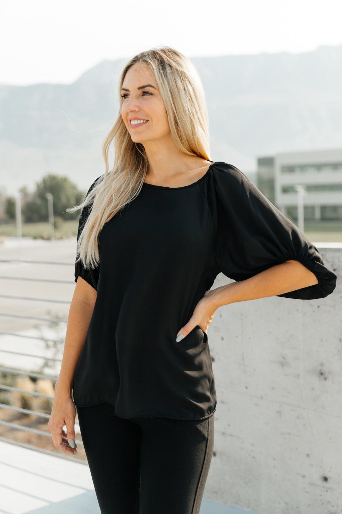 Audrey Top In Black (Online Exclusive) - Uptown Boutique Ramona