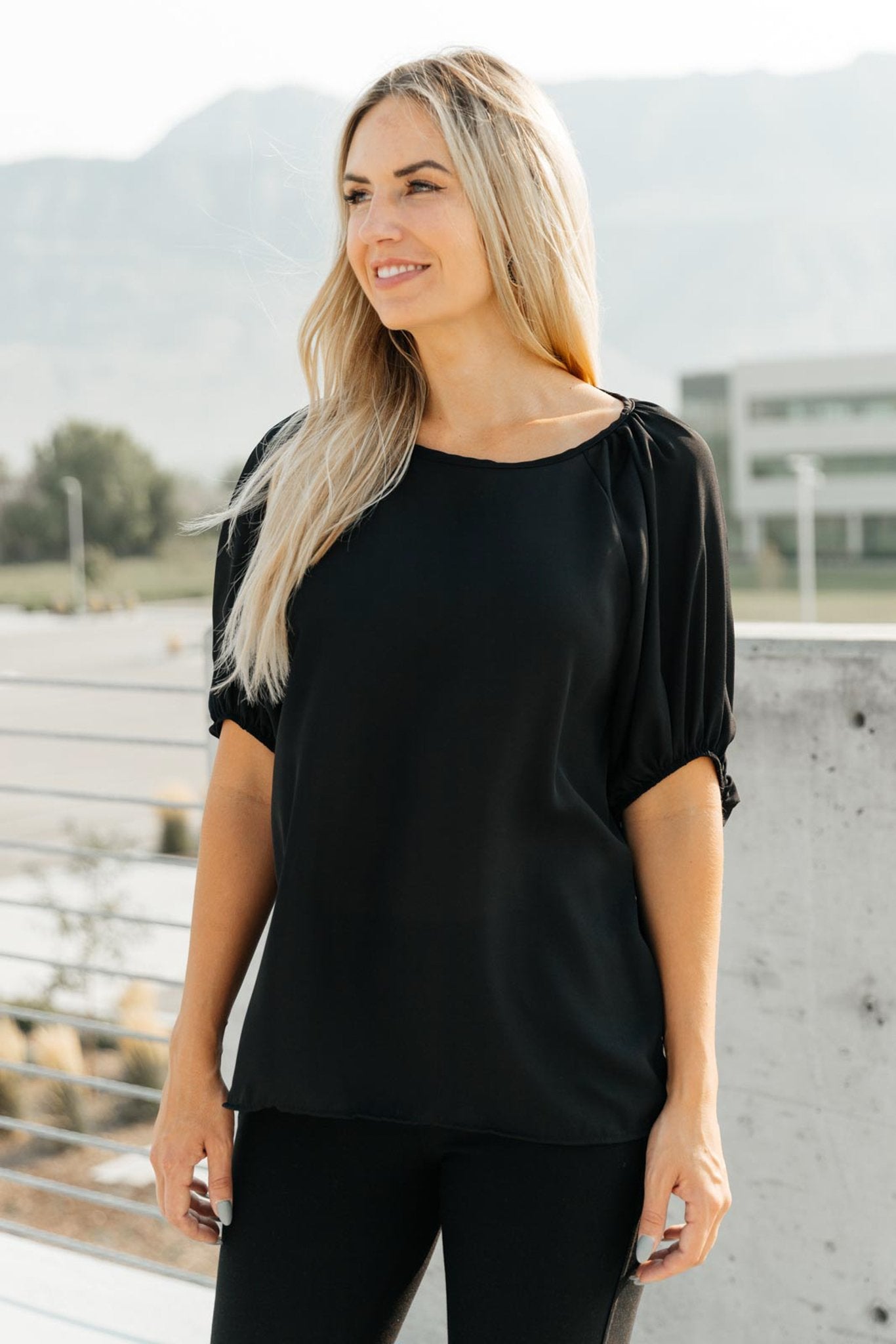 Audrey Top In Black (Online Exclusive) - Uptown Boutique Ramona