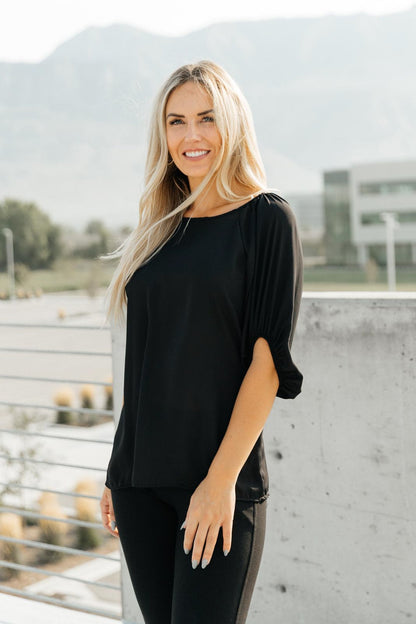 Audrey Top In Black (Online Exclusive) - Uptown Boutique Ramona