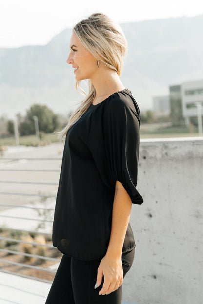 Audrey Top In Black (Online Exclusive) - Uptown Boutique Ramona