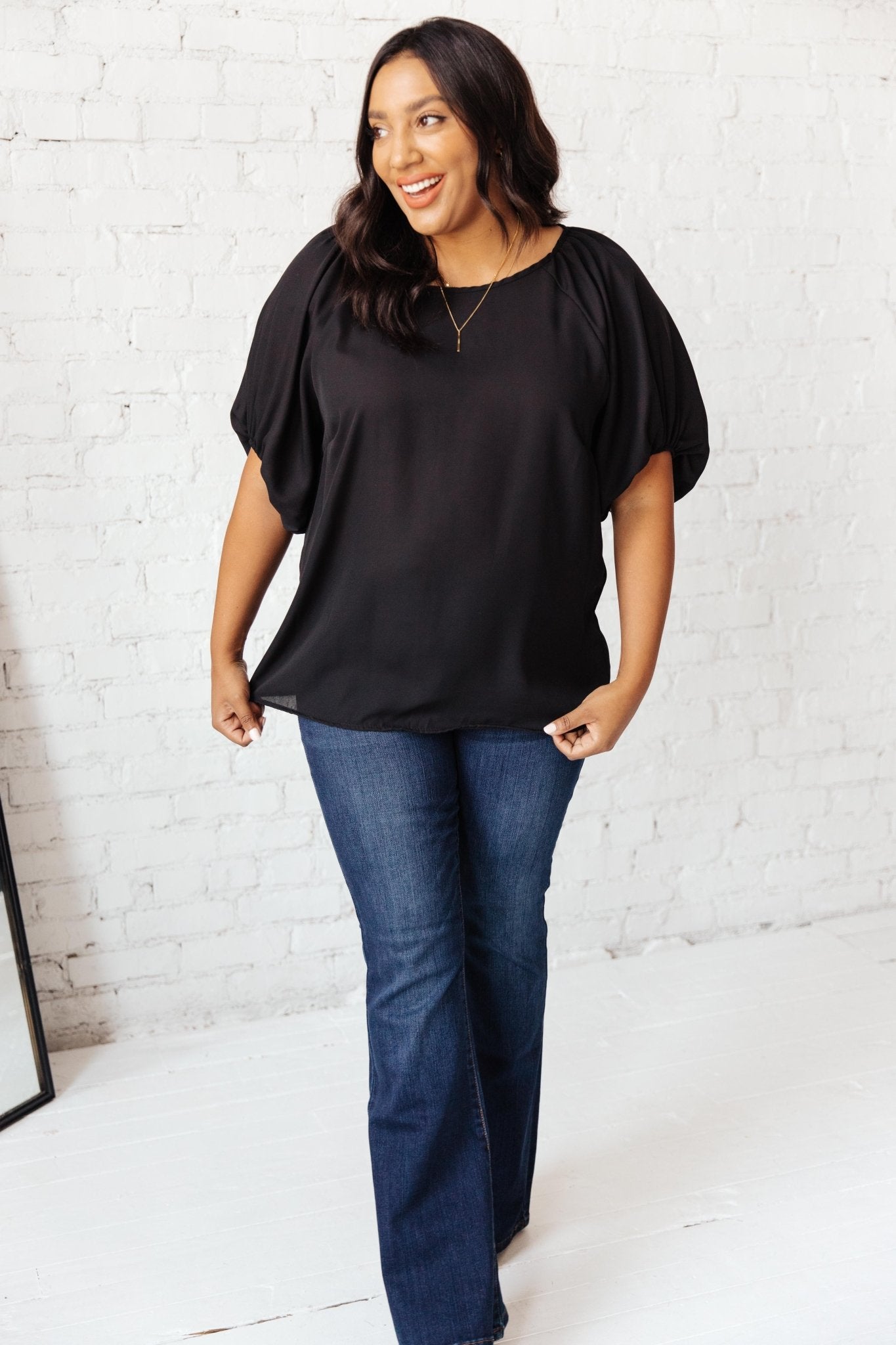 Audrey Top In Black (Online Exclusive) - Uptown Boutique Ramona