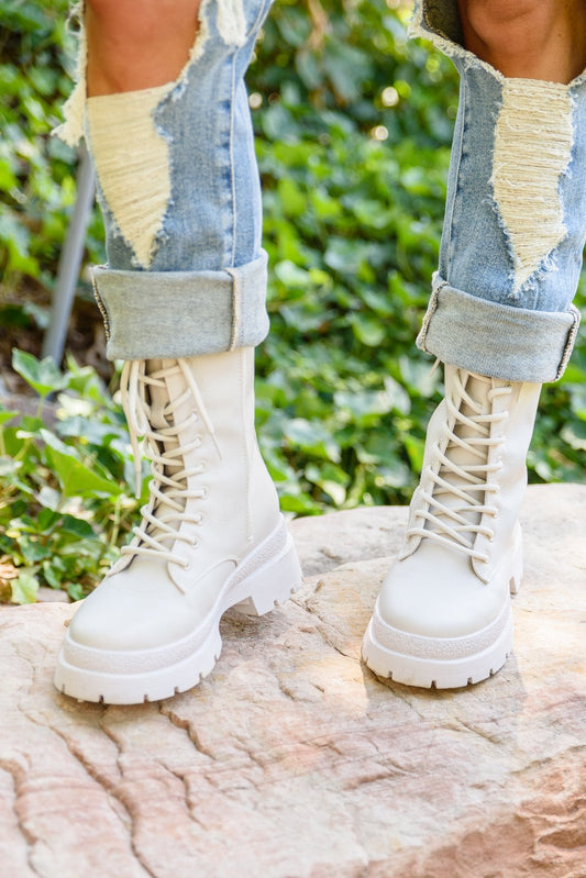 Autumn Feels Combat Boots (Online Exclusive) - Uptown Boutique Ramona