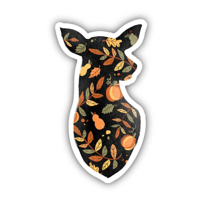 Autumn Leaves Deer Nature Sticker - Uptown Boutique Ramona