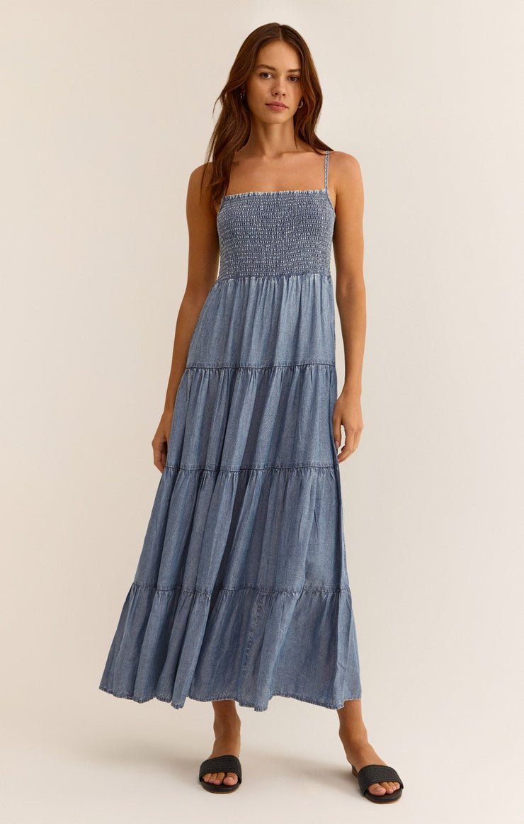 BALOS CHAMBRAY MAXI DRESS - Uptown Boutique Ramona