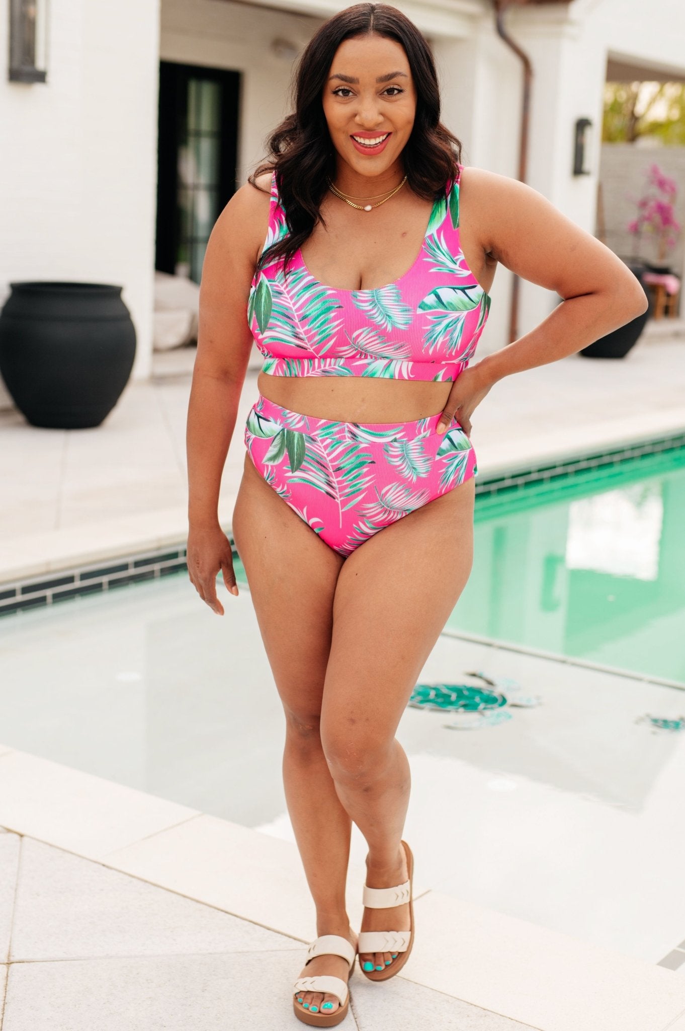 Barbados Tropical Print Swim Bottoms (Online Exclusive) - Uptown Boutique Ramona