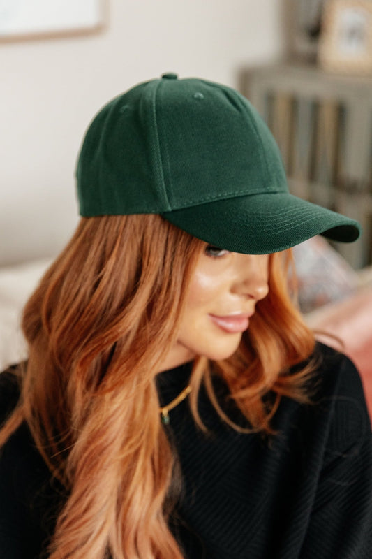 Basic Babe Ball Cap in Green - Uptown Boutique Ramona