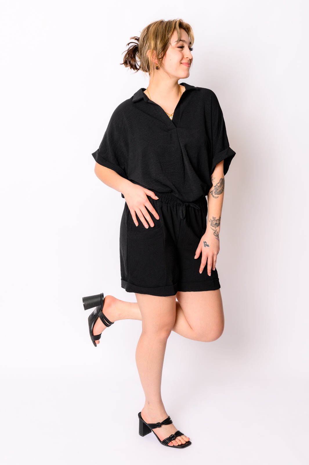 Because I Said So Dolman Sleeve Top in Black (Online Exclusive) - Uptown Boutique Ramona