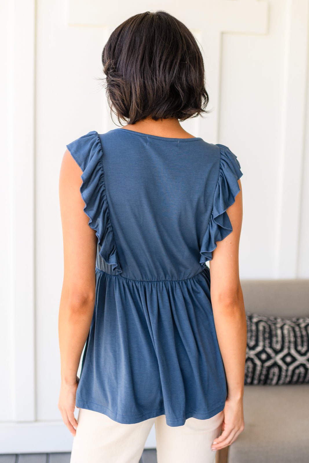 Before Now Ruffled Babydoll Top - Uptown Boutique Ramona