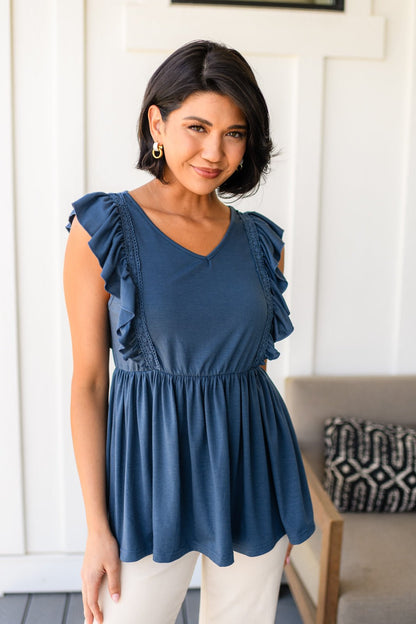 Before Now Ruffled Babydoll Top - Uptown Boutique Ramona