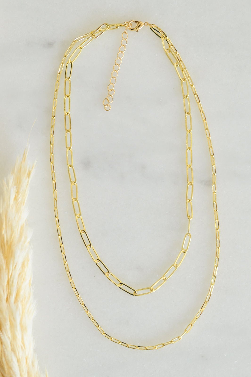 Bella Layered Link Necklace (Online Exclusive) - Uptown Boutique Ramona