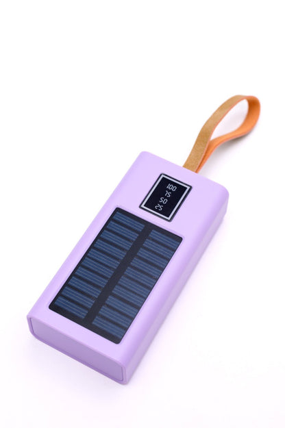 Best Life Solar Powered Portable Charger in Purple (Online Exclusive) - Uptown Boutique Ramona