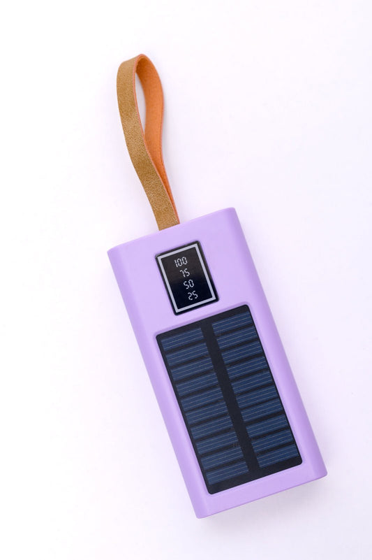 Best Life Solar Powered Portable Charger in Purple (Online Exclusive) - Uptown Boutique Ramona