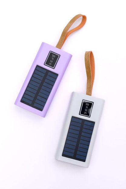 Best Life Solar Powered Portable Charger in Purple (Online Exclusive) - Uptown Boutique Ramona