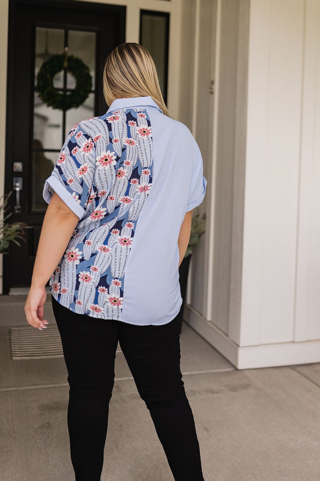 Best Of Both Worlds Button Down Top - Uptown Boutique Ramona