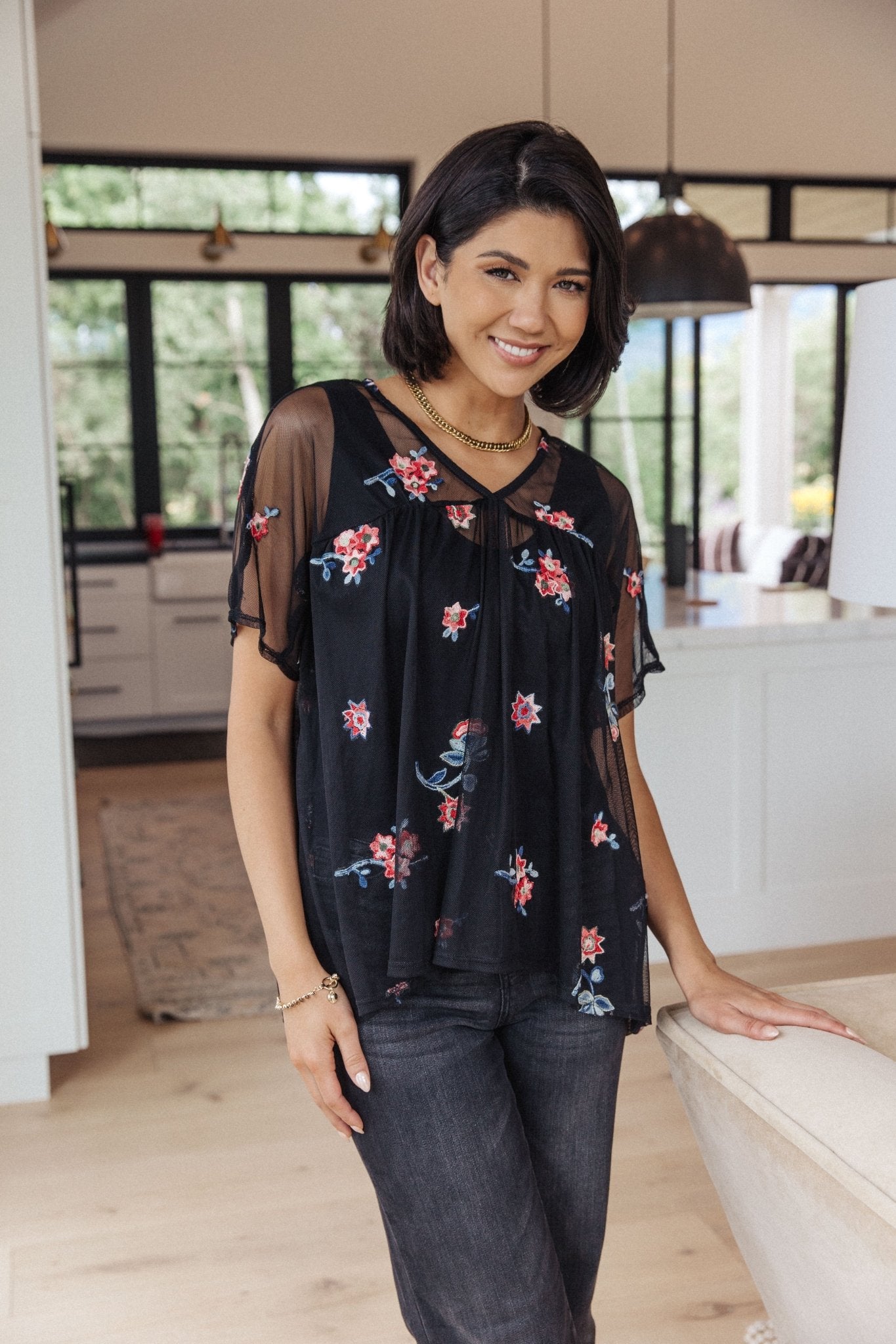 Best We've Got Embroidered Blouse (Online Exclusive) - Uptown Boutique Ramona