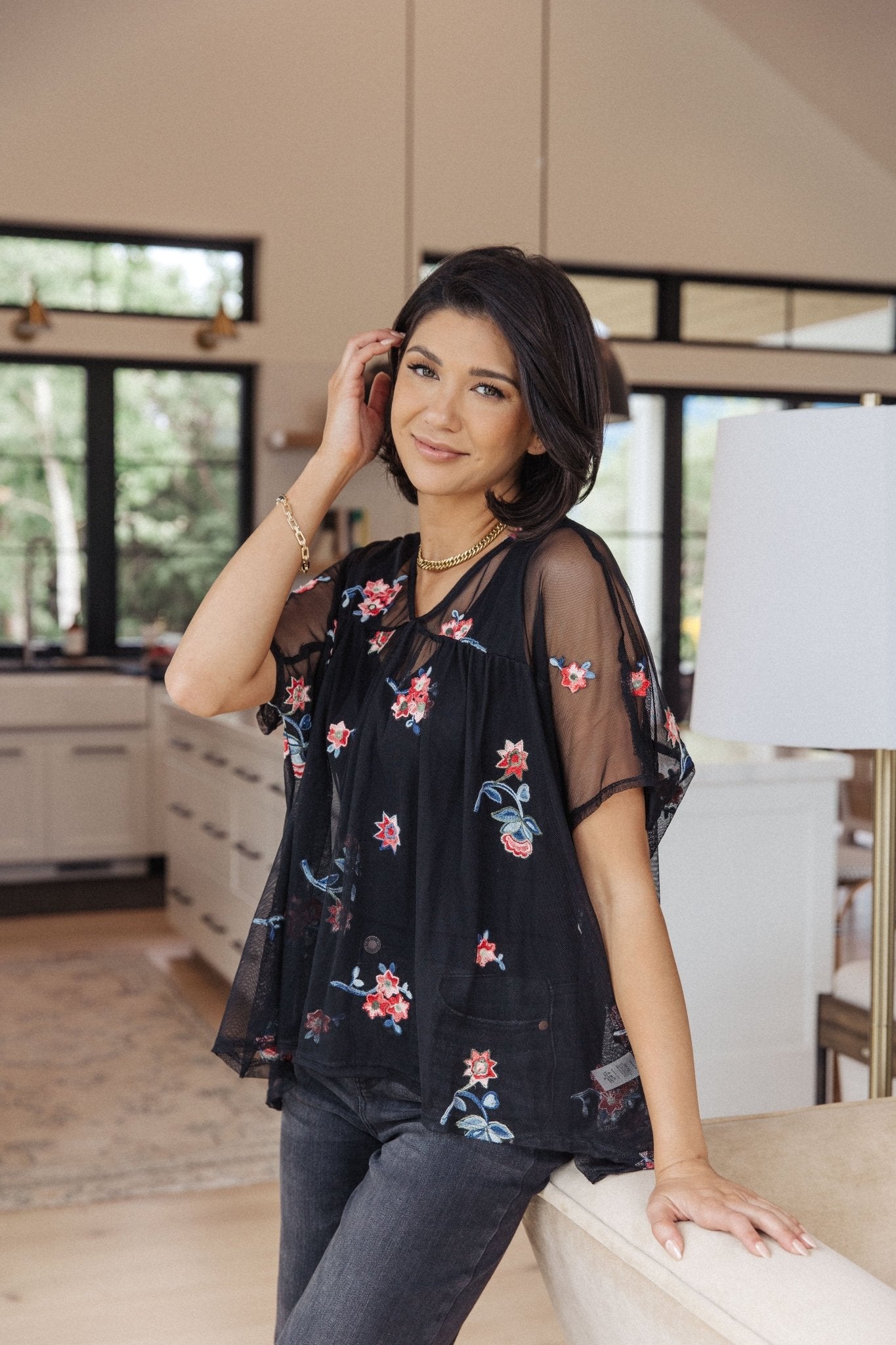 Best We've Got Embroidered Blouse (Online Exclusive) - Uptown Boutique Ramona