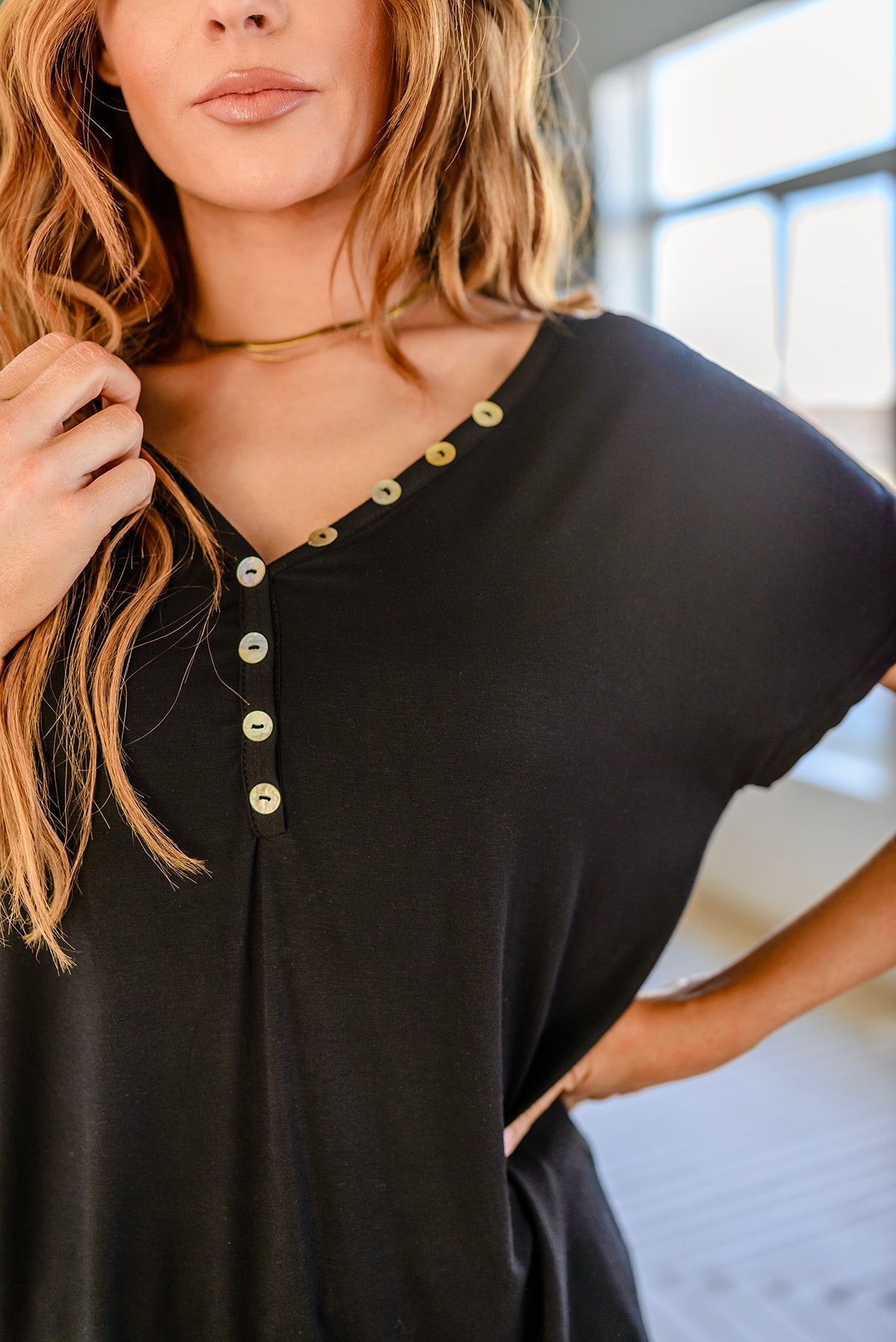 Better Than Basic Button Up Top (Online Exclusive) - Uptown Boutique Ramona