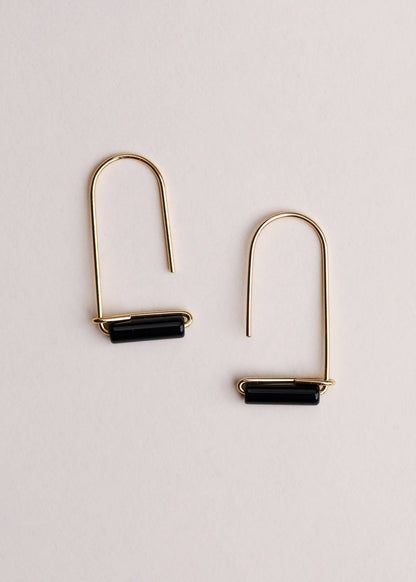 Black Onyx Drop Earring - Uptown Boutique Ramona