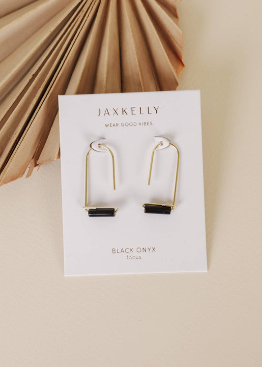 Black Onyx Drop Earring - Uptown Boutique Ramona