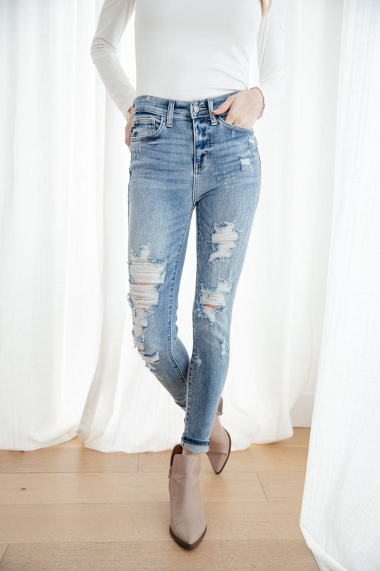 Bleach Splash Destroyed Skinnies (Online Exclusive) - Uptown Boutique Ramona