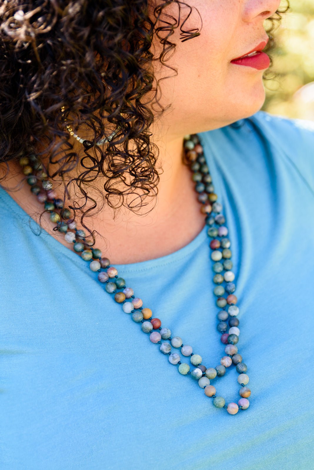 Blissful Beaded Necklace in Dark Green (Online Exclusive) - Uptown Boutique Ramona