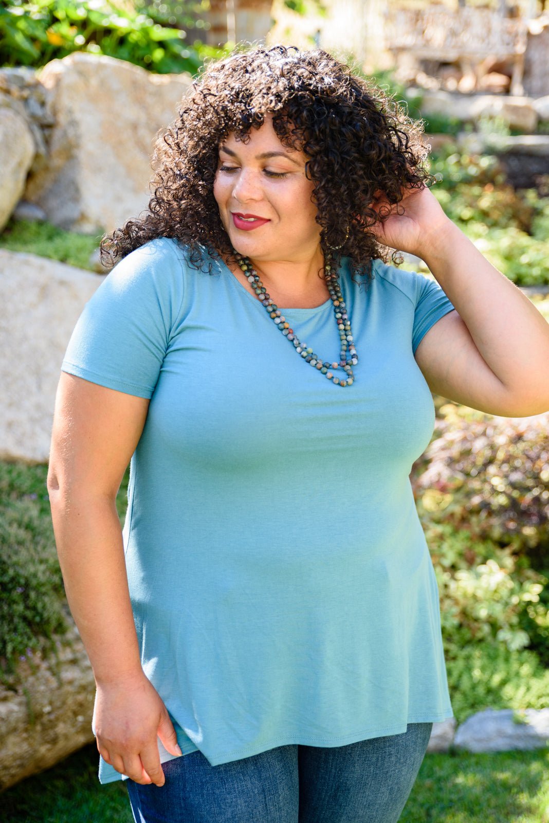 Blissful Beaded Necklace in Dark Green (Online Exclusive) - Uptown Boutique Ramona