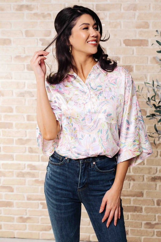 Blissful Botanicals Blouse - Uptown Boutique Ramona