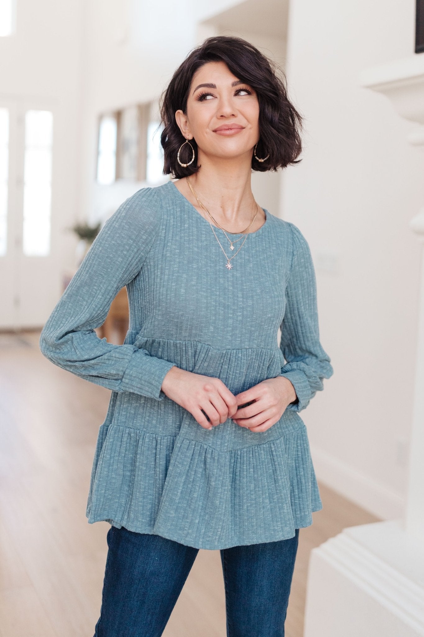 Blue Pathways Top (Online Exclusive) - Uptown Boutique Ramona