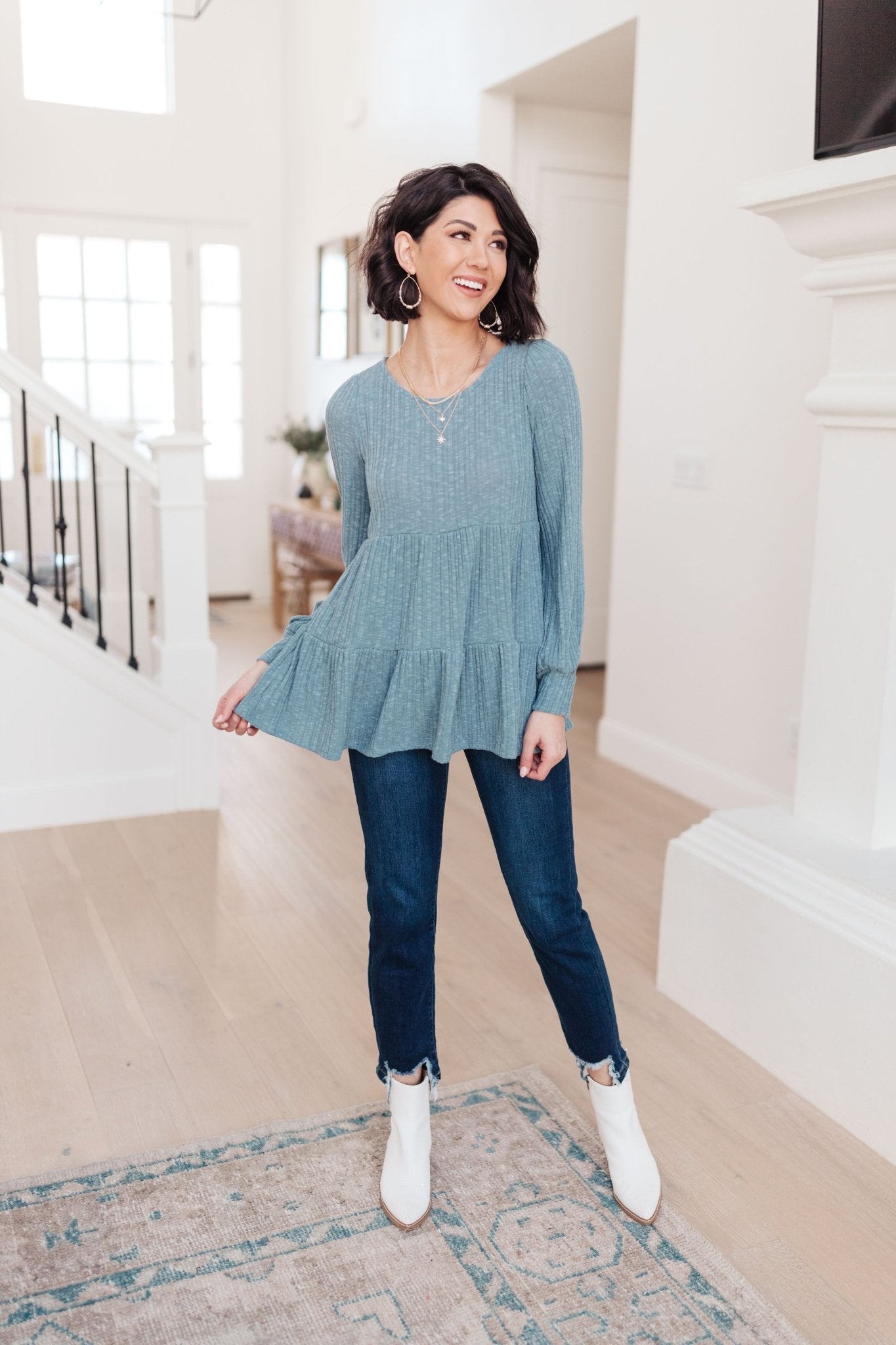 Blue Pathways Top (Online Exclusive) - Uptown Boutique Ramona