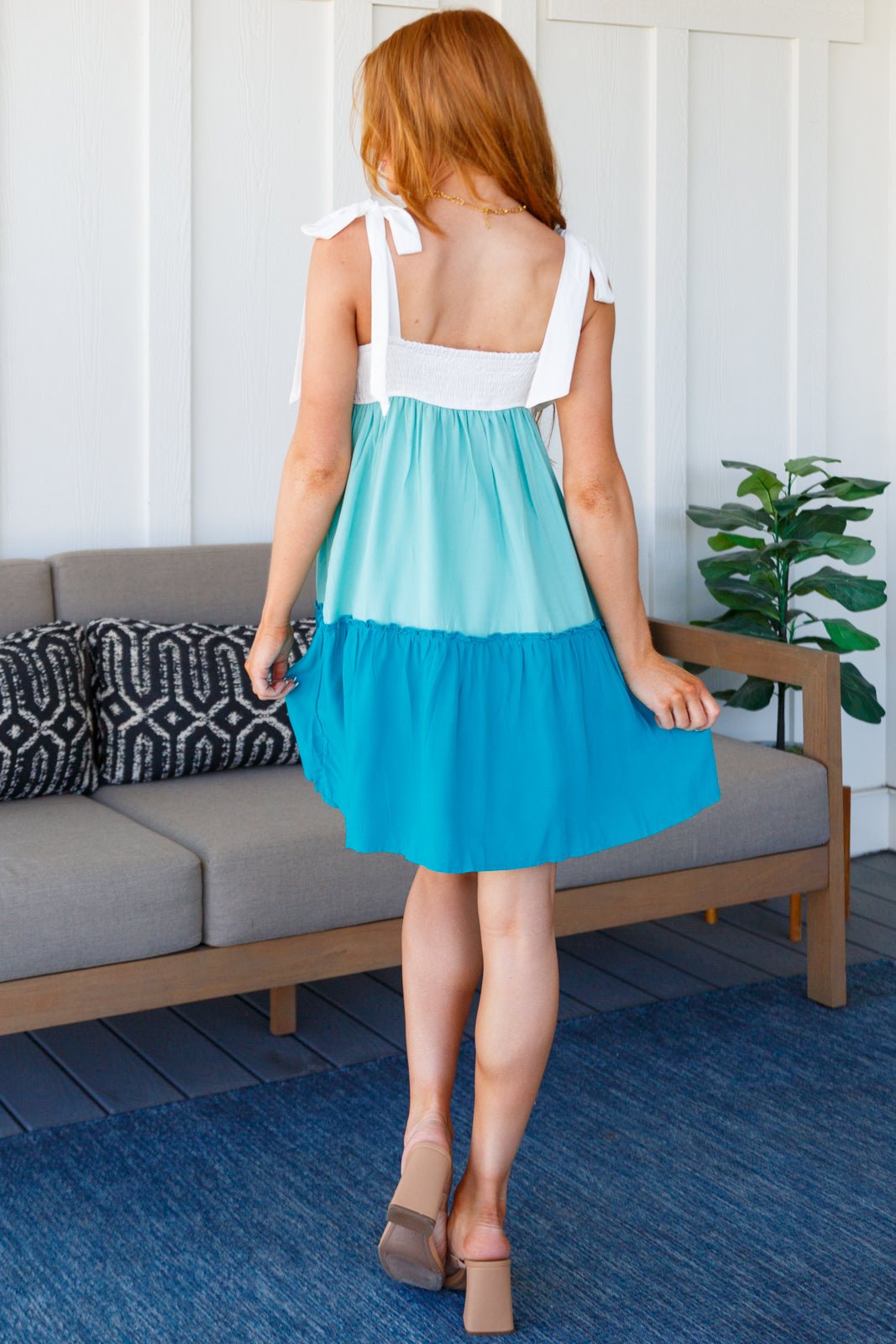 Blue Skies Tiered Dress (Online Exclusive) - Uptown Boutique Ramona