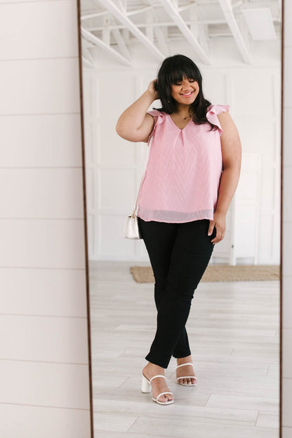 Blush & Shimmer Blouse (Online Exclusive) - Uptown Boutique Ramona