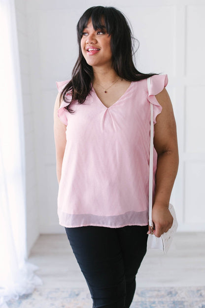 Blush & Shimmer Blouse (Online Exclusive) - Uptown Boutique Ramona