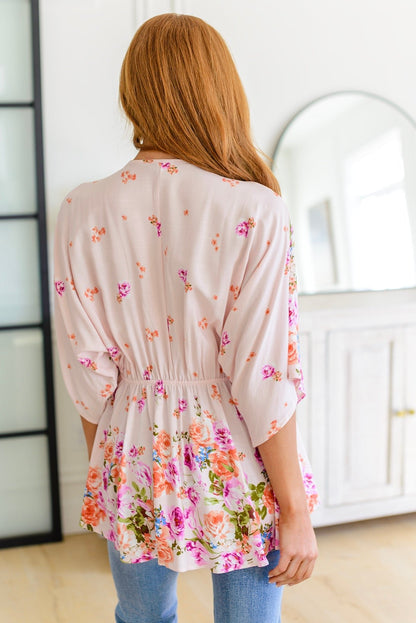 Bouquet a Day Floral Peplum Top (Online Exclusive) - Uptown Boutique Ramona