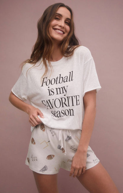 Boyfriend Football Tee - Uptown Boutique Ramona