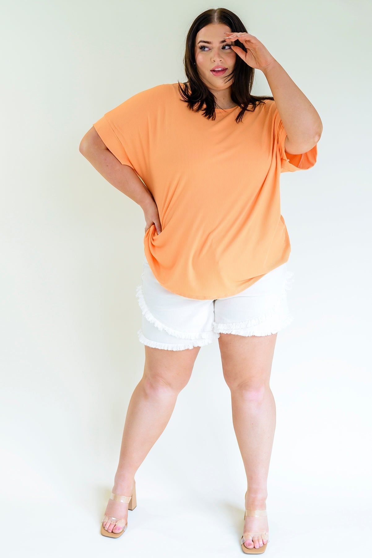 Brandy Button Fly Tulip Hem Shorts (Online Exclusive) - Uptown Boutique Ramona