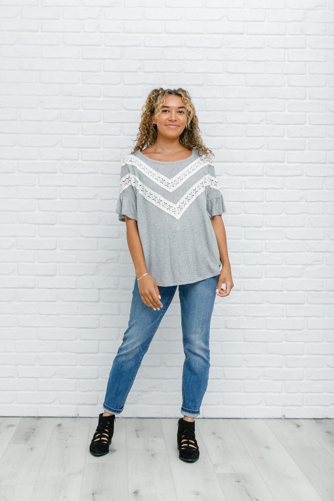 Break Away Top In Gray (Online Exclusives) - Uptown Boutique Ramona