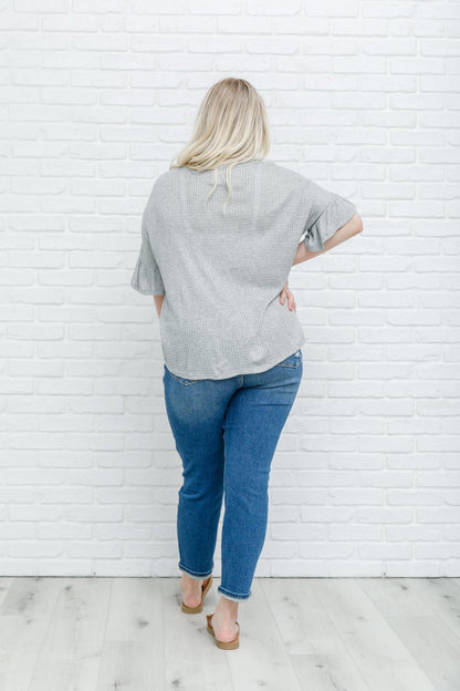 Break Away Top In Gray (Online Exclusives) - Uptown Boutique Ramona