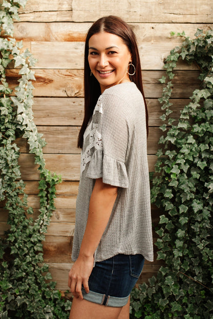 Break Away Top In Gray (Online Exclusives) - Uptown Boutique Ramona