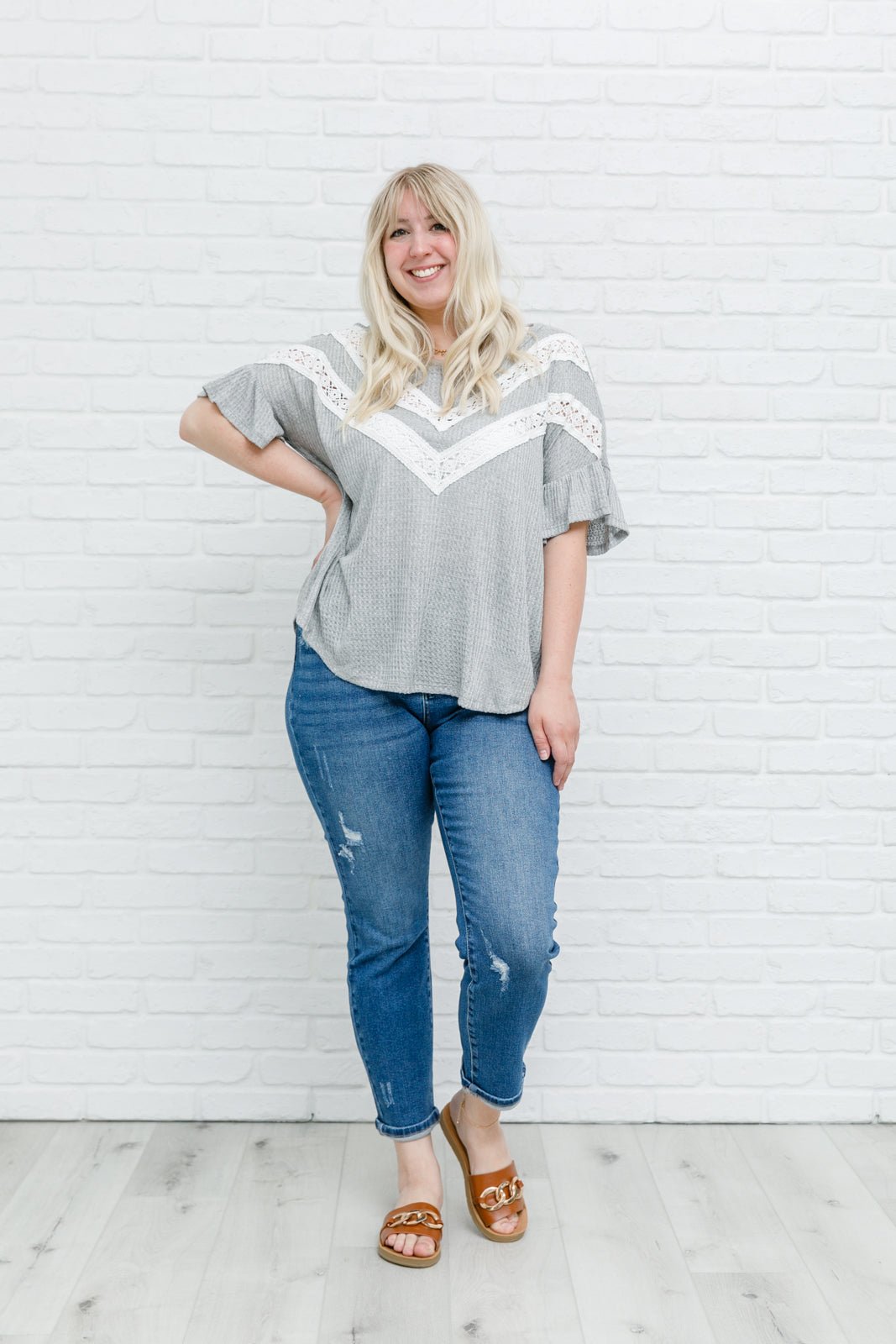 Break Away Top In Gray (Online Exclusives) - Uptown Boutique Ramona