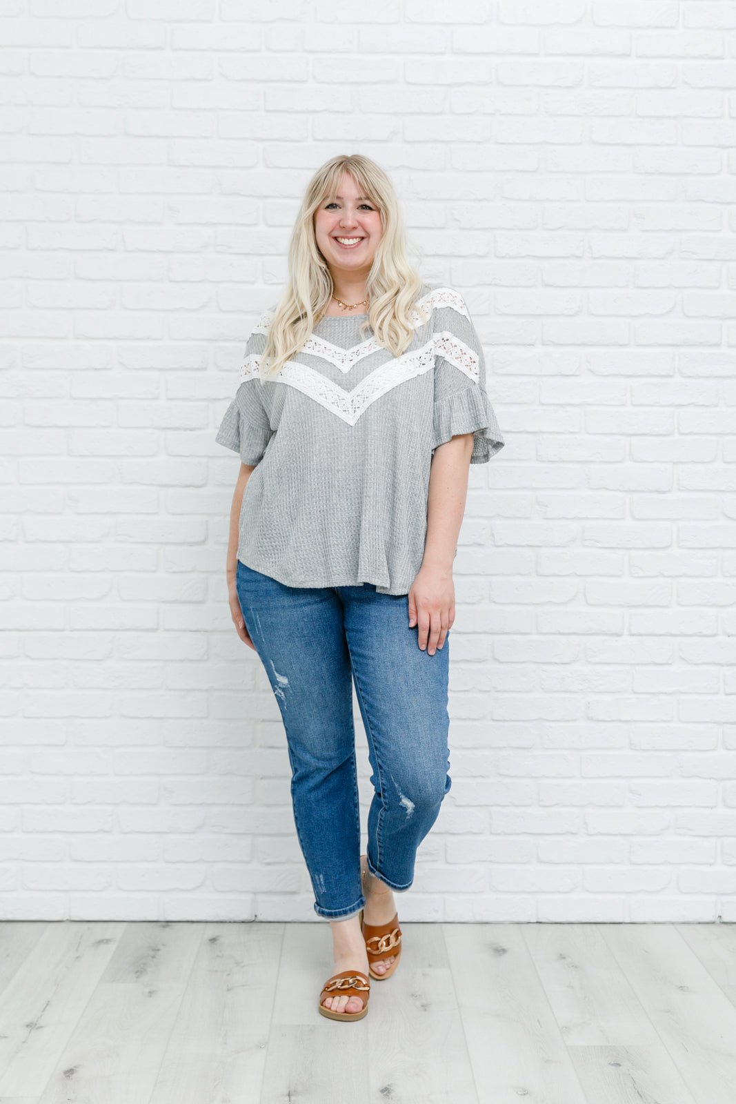 Break Away Top In Gray (Online Exclusives) - Uptown Boutique Ramona