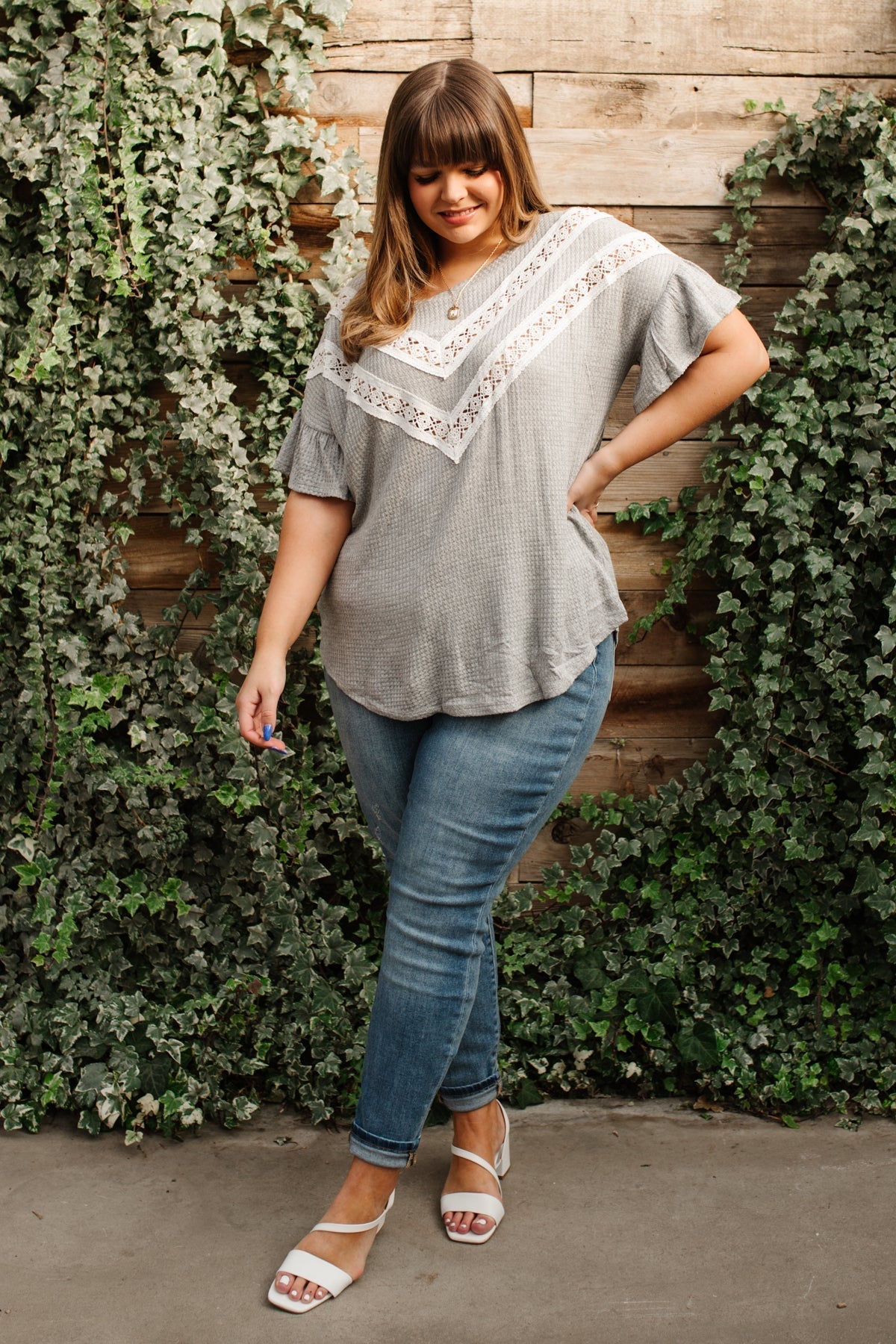 Break Away Top In Gray (Online Exclusives) - Uptown Boutique Ramona